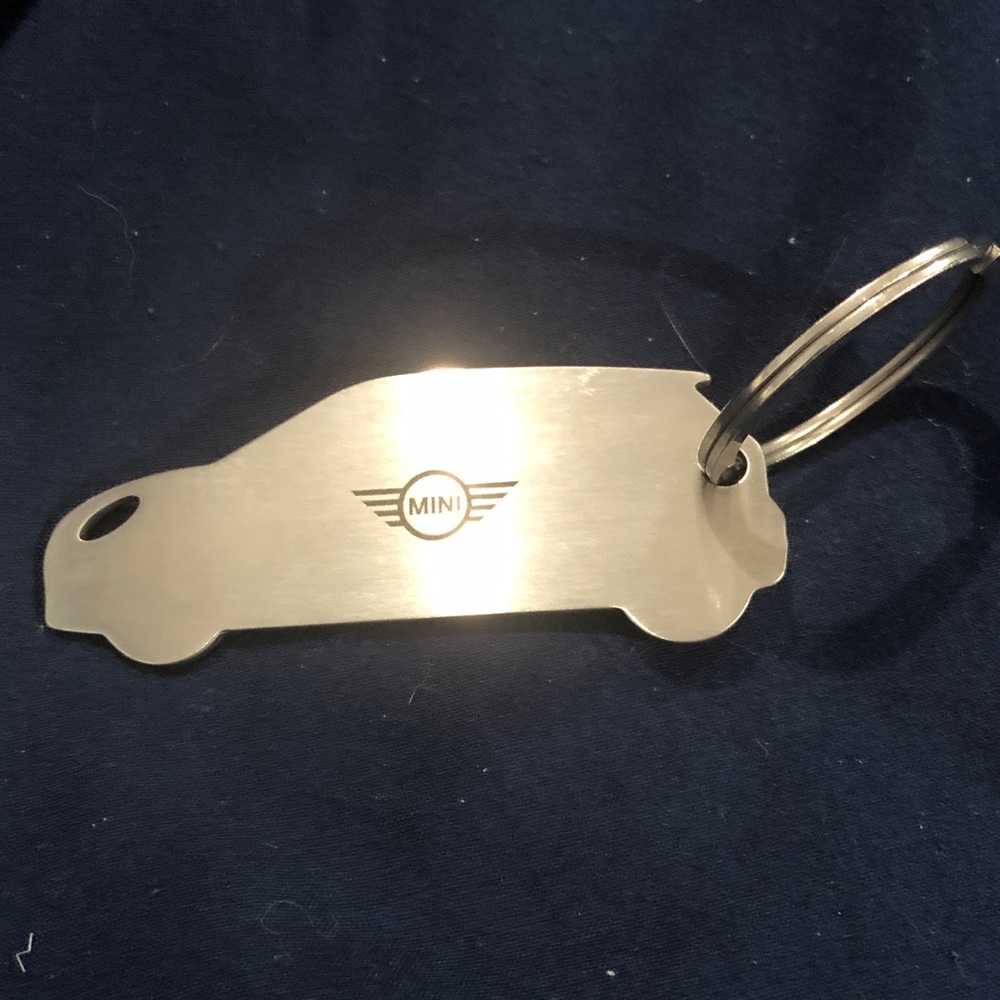 Authentic Mini Silver Car Keychain